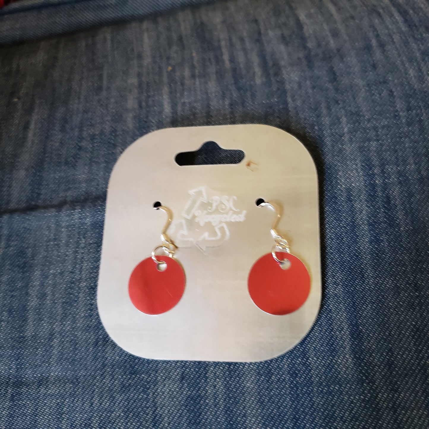 Dr Pepper Collection - .5 inch Circle earrings by PSC Upcycle