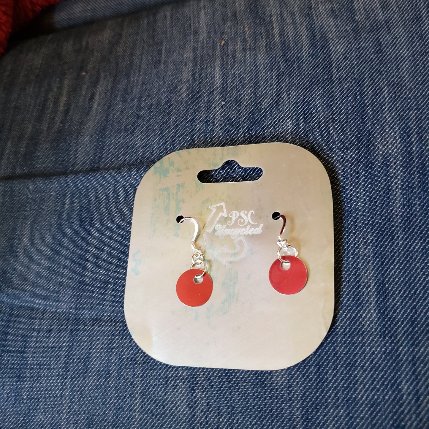 Dr Pepper Collection - .25 inch Circle Earrings by PSC Upcycle