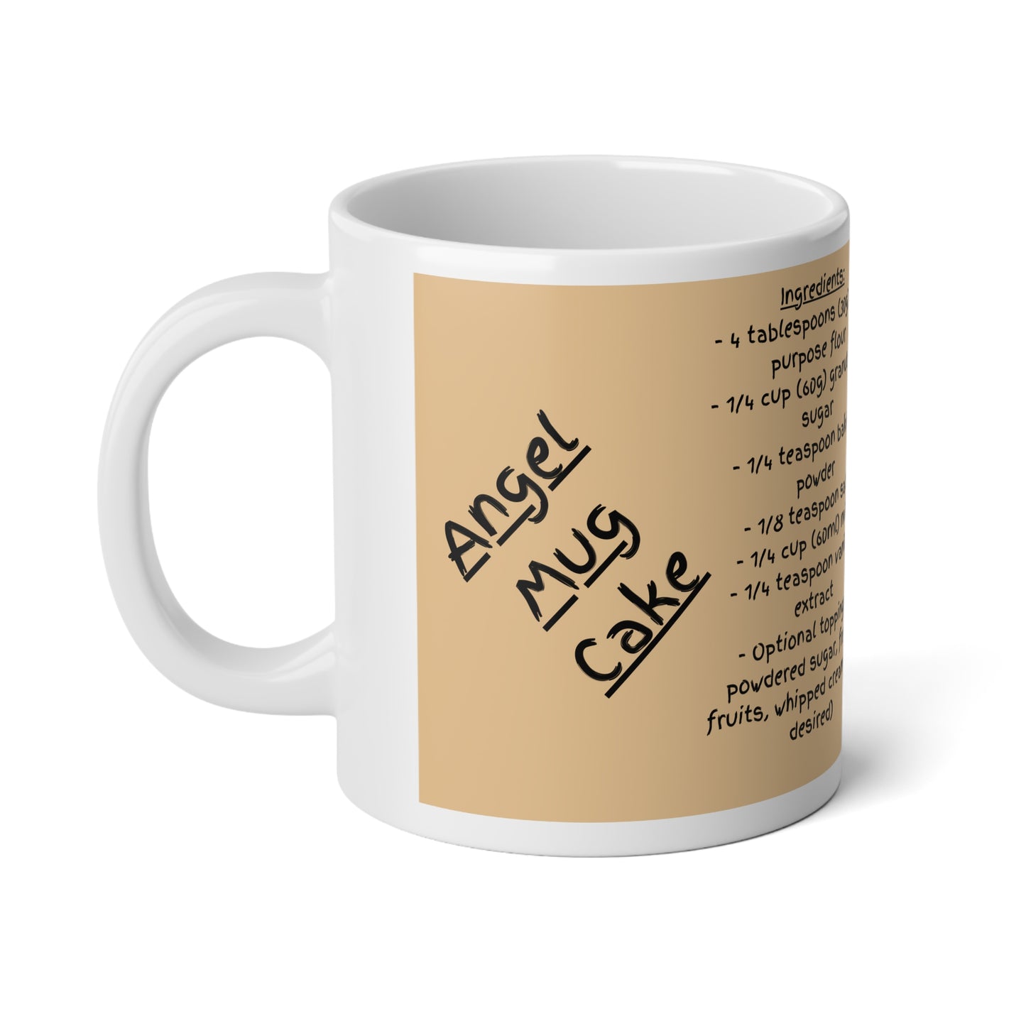 In A Mug - Angle Food Cake Recipe Jumbo Mug, 20oz
