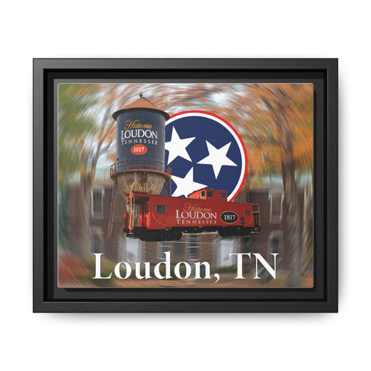 Loudon, TN Framed Canvas Art, Home Decor, Wall Art, Gift for Tennessee Lovers, Southern Decor, Local Art