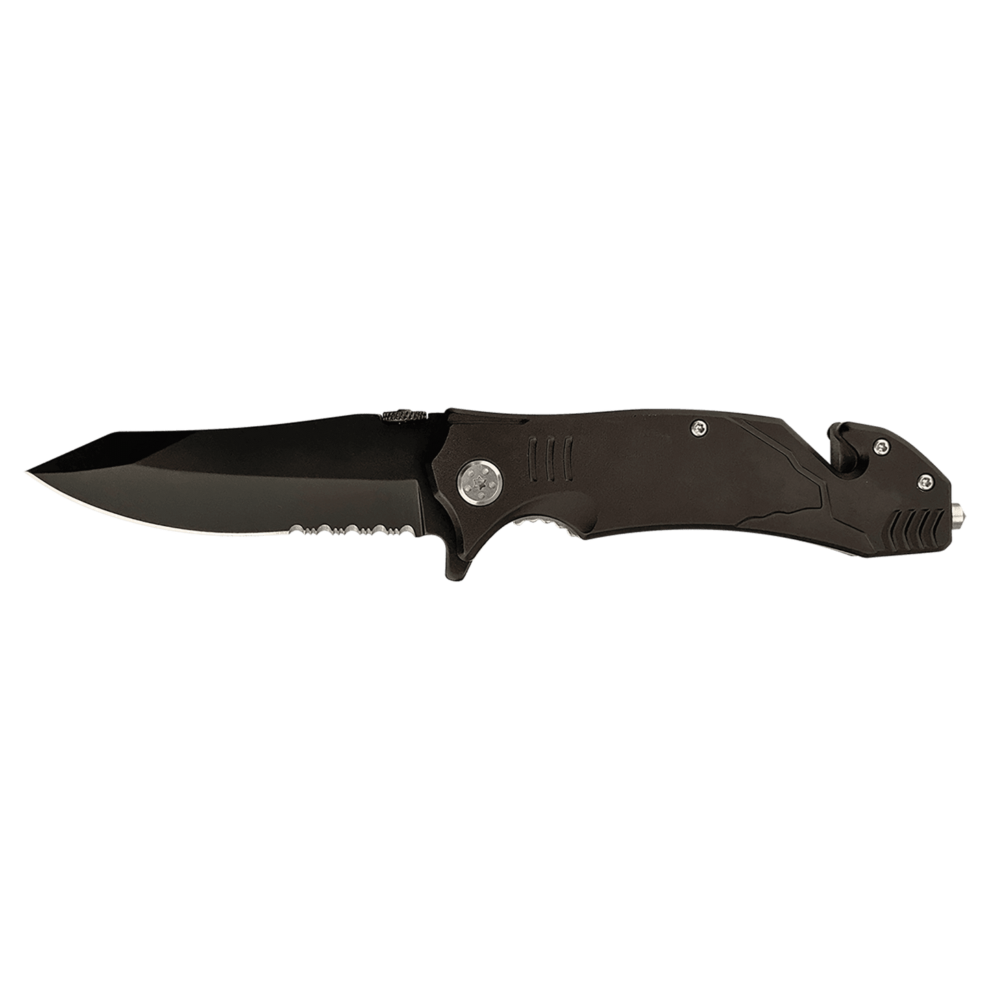 Bison River 4 1/2" Black Rescue Knife - Your Essential Emergency Tool