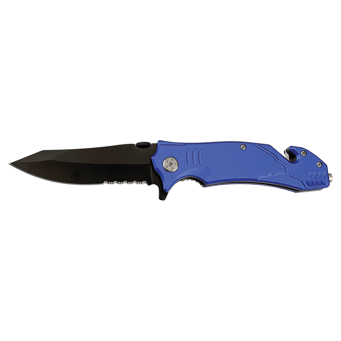 Bison River 4 1/2" Blue Rescue Knife - Your Essential Emergency Tool