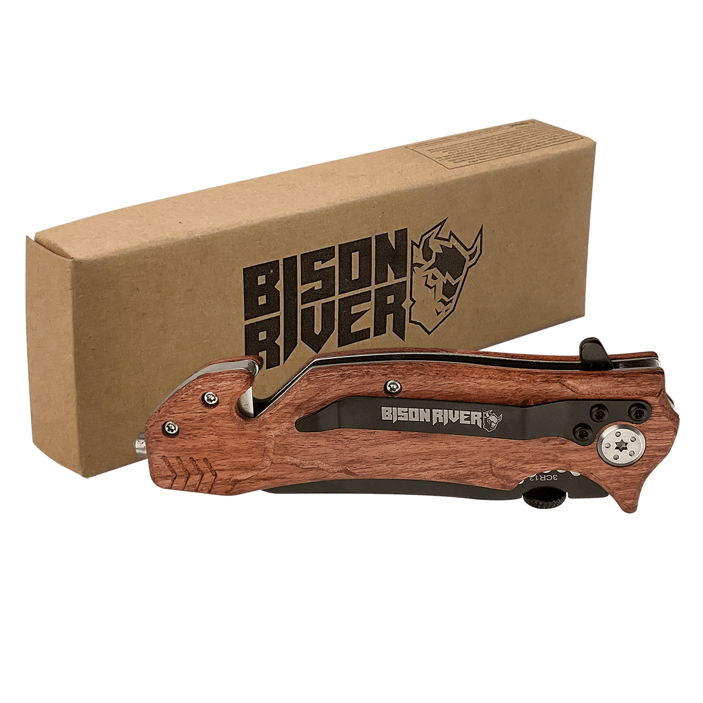Bison River 4 1/2" Wood Rescue Knife - Your Essential Emergency Tool