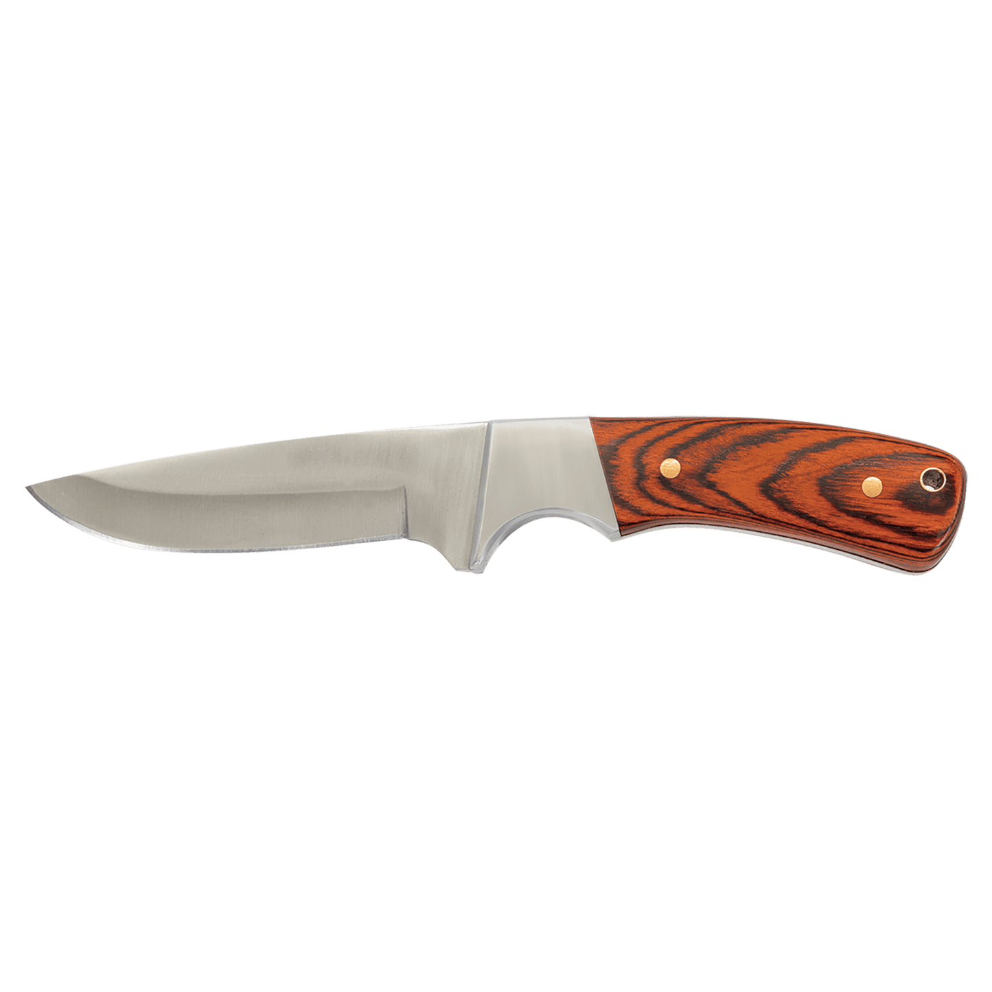 Bison River 7 3/4" Fixed Blade Wood Knife with Leather Sheath