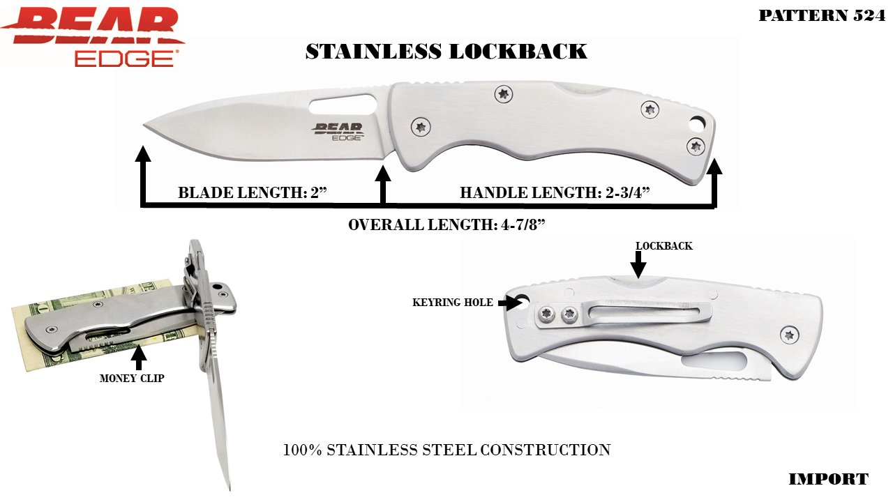 Bear & Son 2 3/4″ Money-Clip Knife