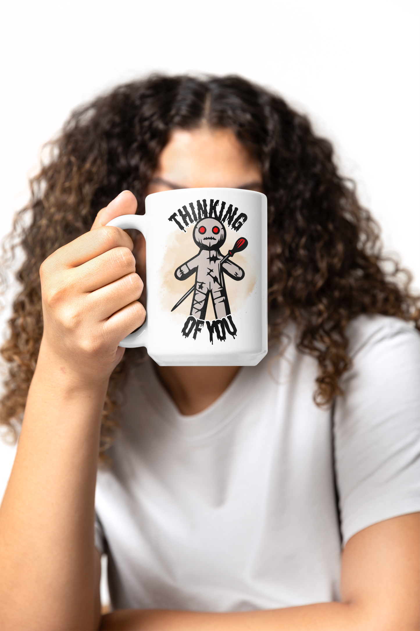 "Thinking of You" = Voodoo Doll 15 oz Mug