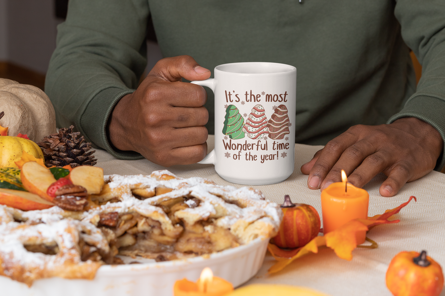 It's the Most Wonderful Time of the Year Christmas Cake 15 oz Mug