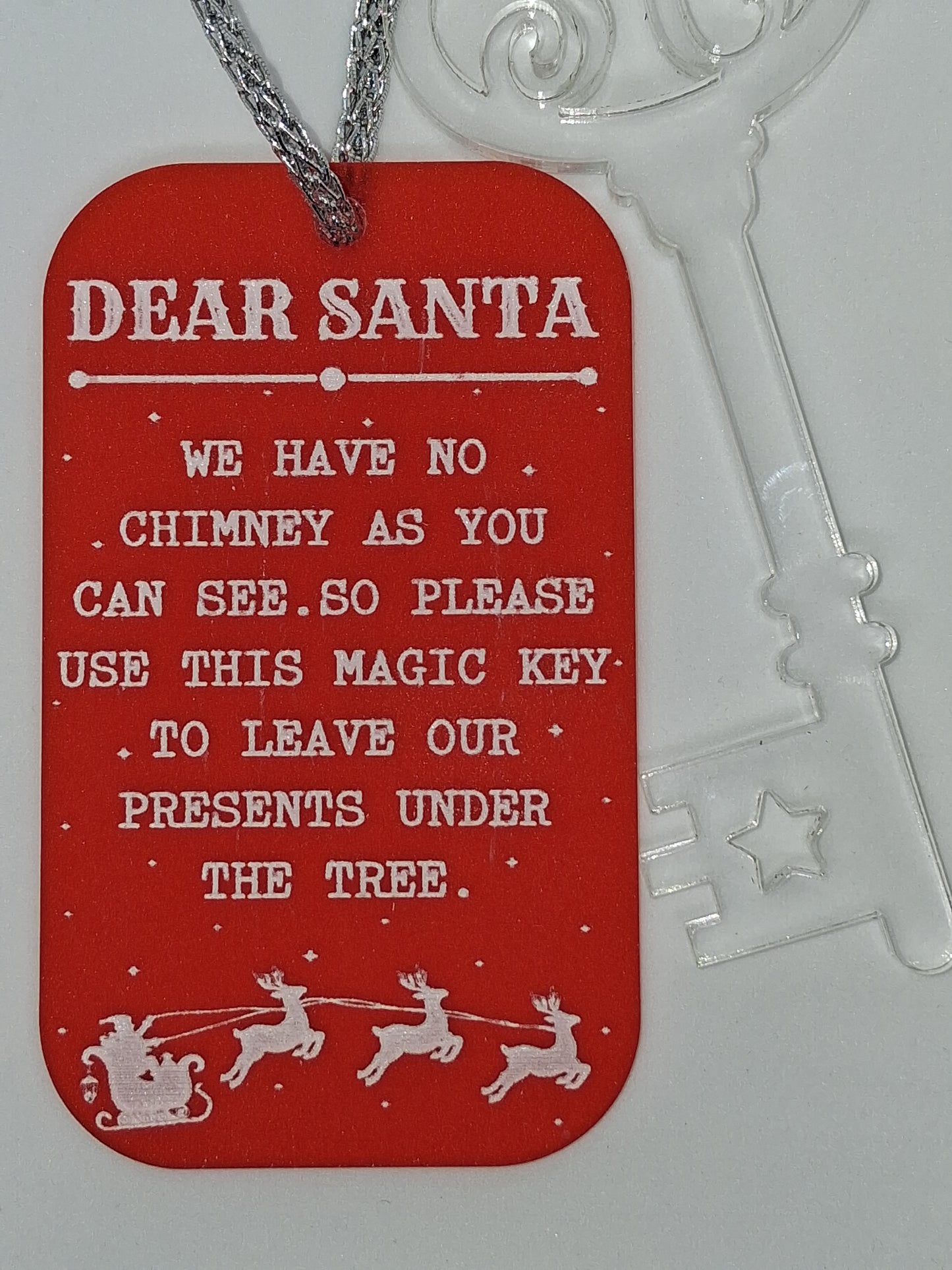 “Dear Santa” Santa Key and Tag – For Fireplace-Free Families