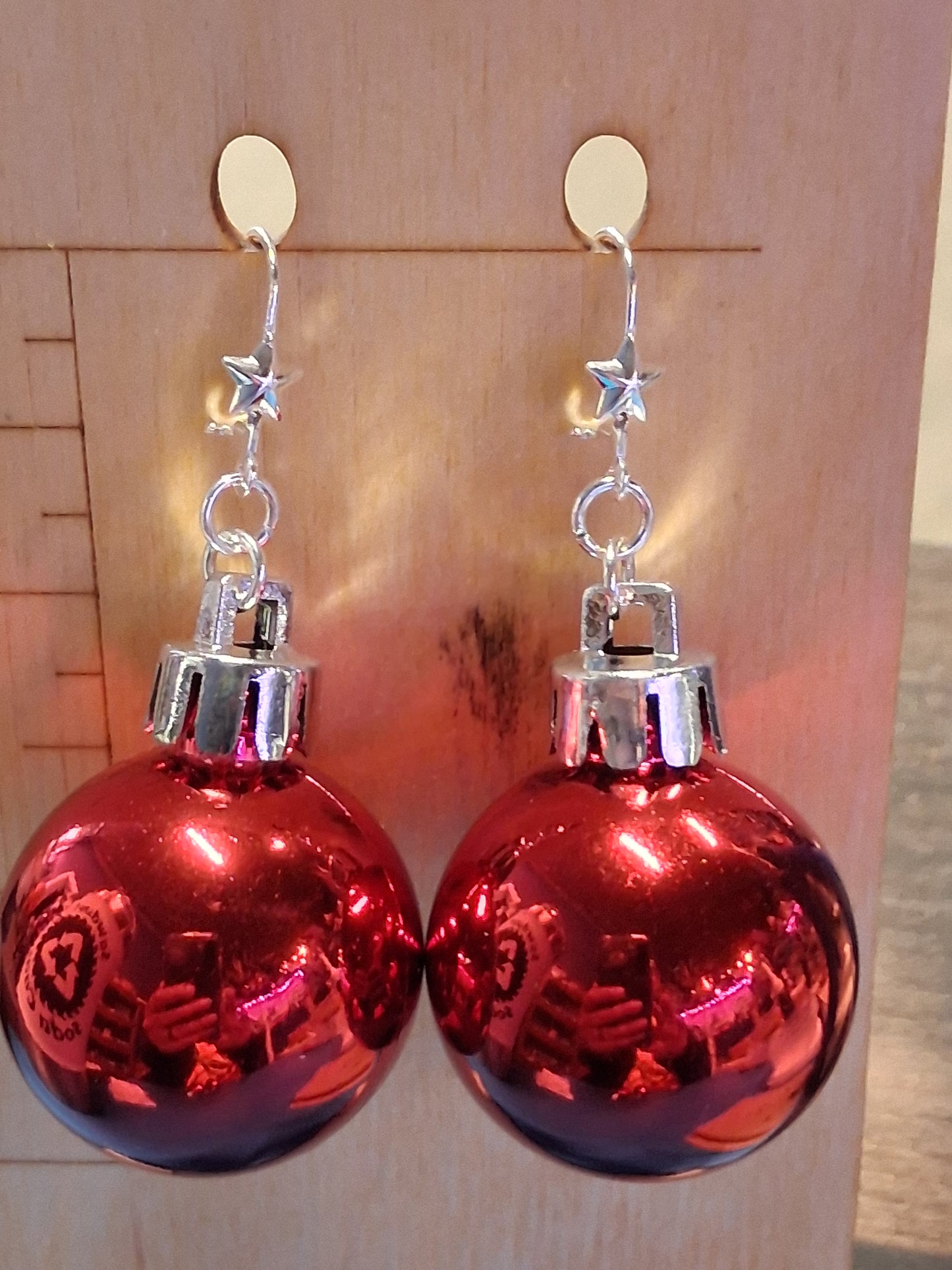 Red Ornament Earrings