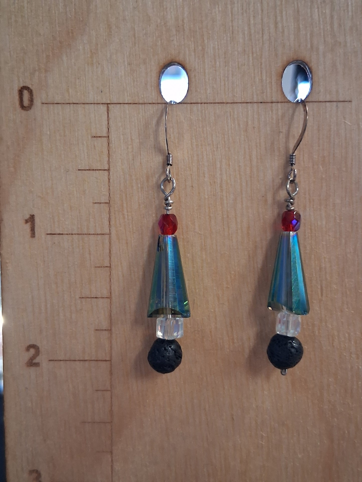 Crystal Christmas Tree Aromatherapy Earrings