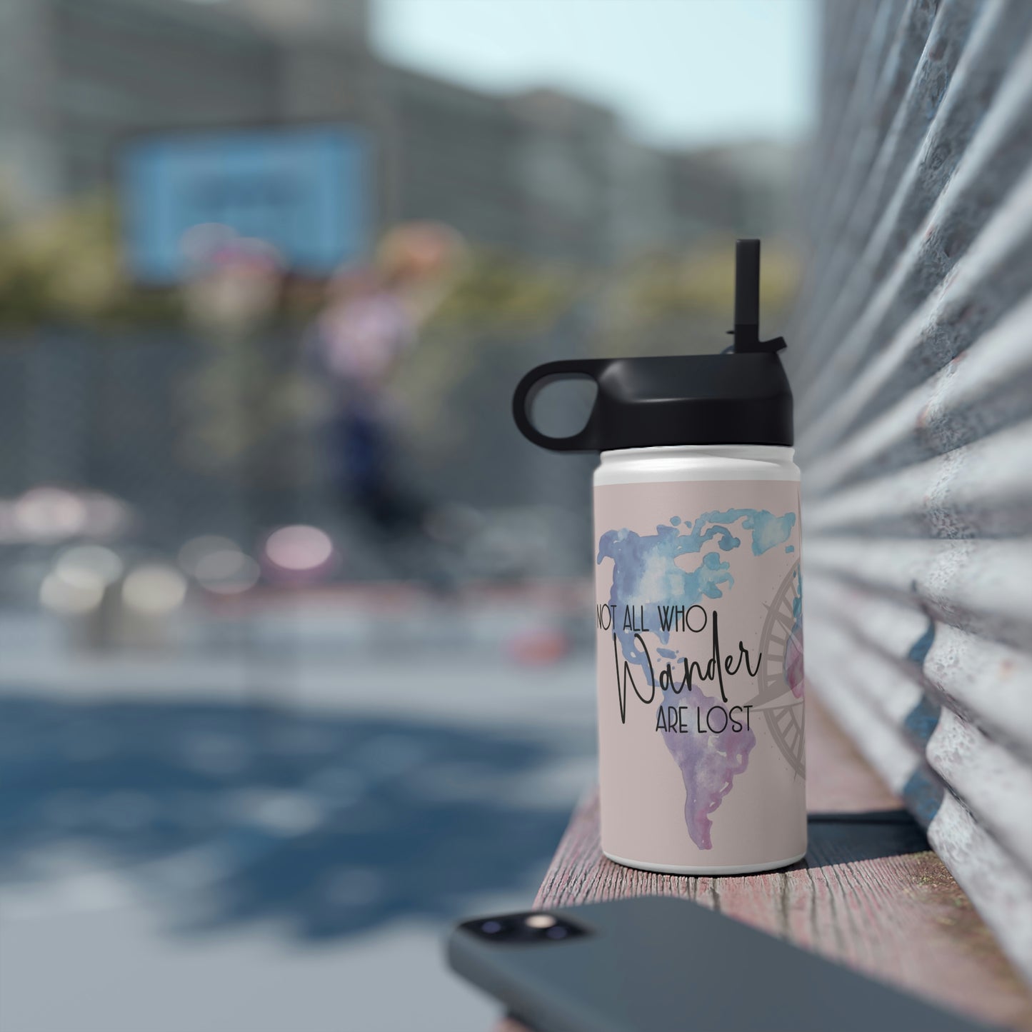 Not All Who Wander Are Lost - POD Stainless Steel Water Bottle, Standard Lid