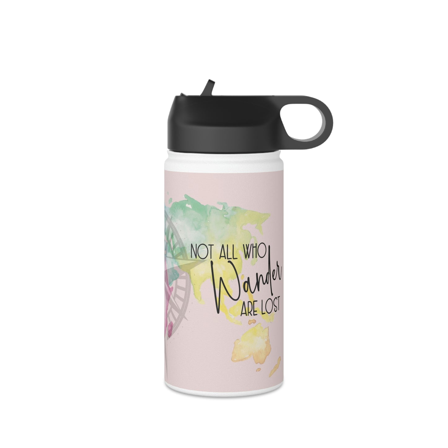 Not All Who Wander Are Lost - POD Stainless Steel Water Bottle, Standard Lid