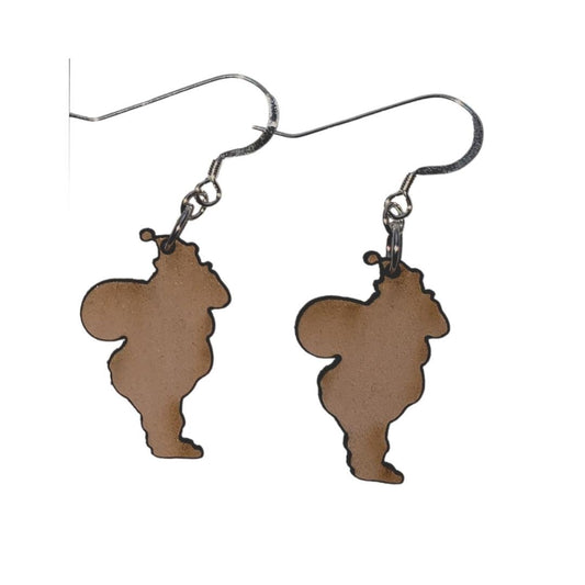 Small Leather Santa Earrings