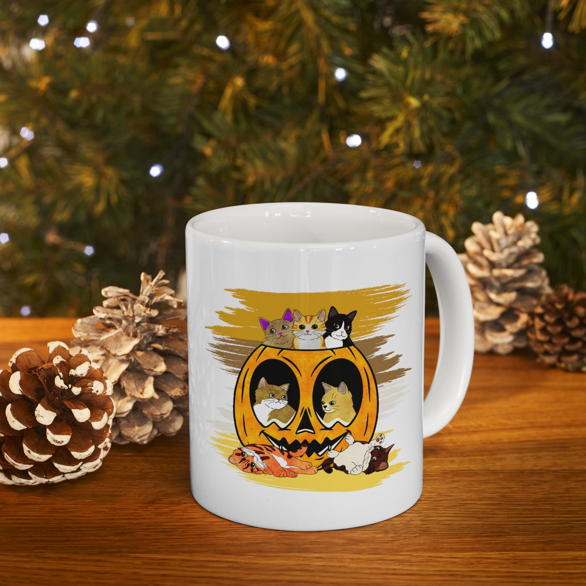 Pumpkin Kitties - POD - Ceramic Mug 11oz