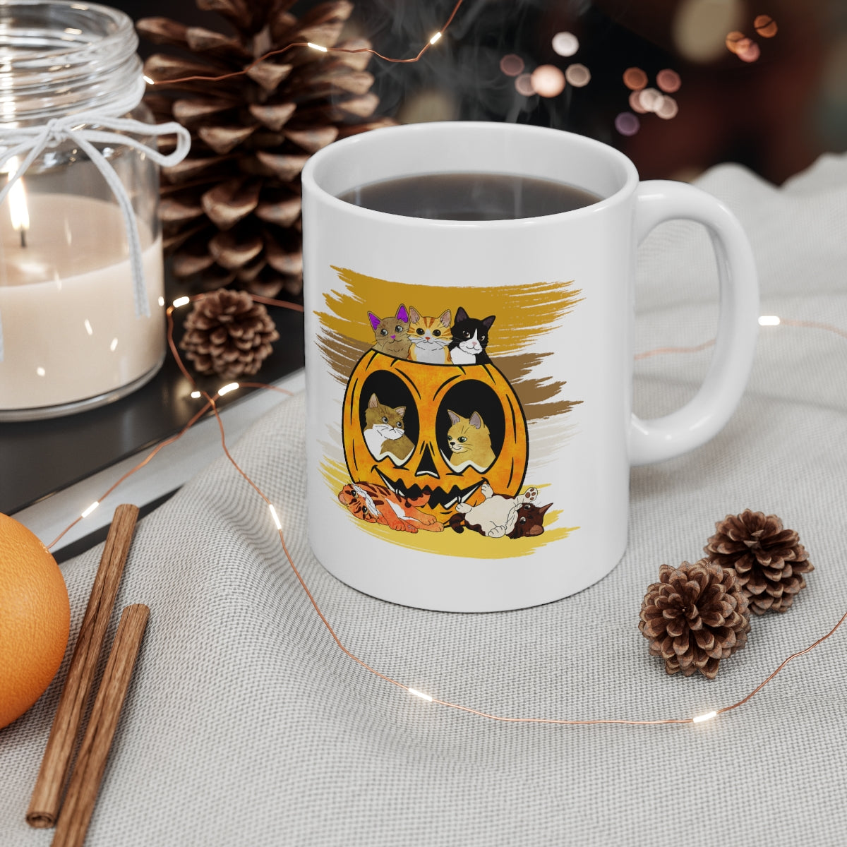 Pumpkin Kitties - POD - Ceramic Mug 11oz