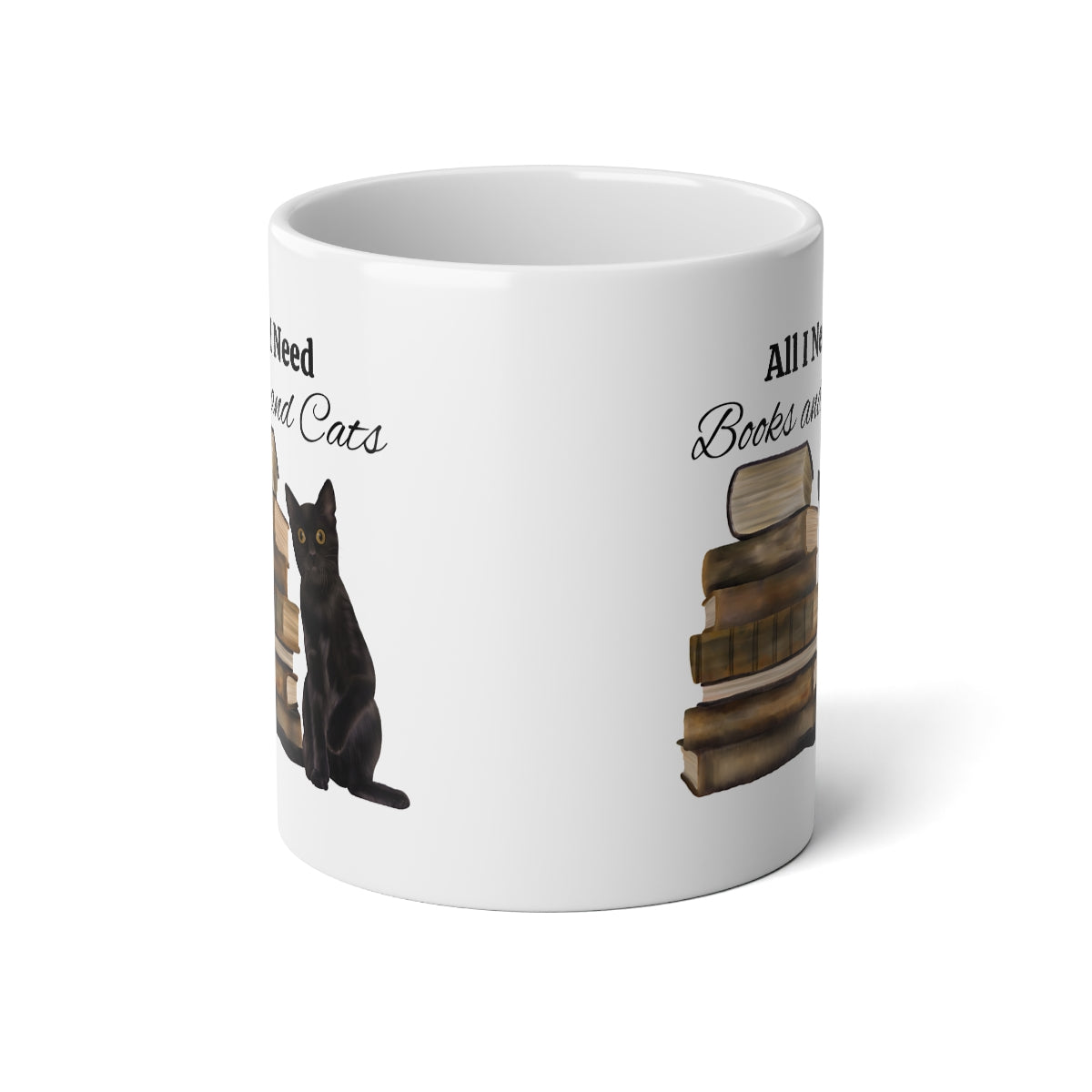 All I Need Books and Cats - POD - Jumbo Mug, 20oz - Mugshot Monday 10.24.2022