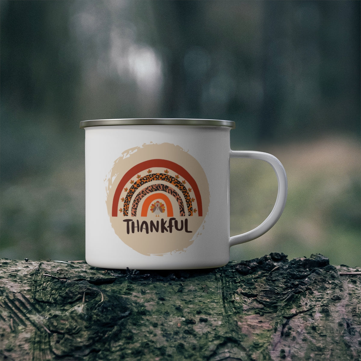 Thankful - POD - Enamel Camping Mug - 10.03.2022 Mugshot Monday