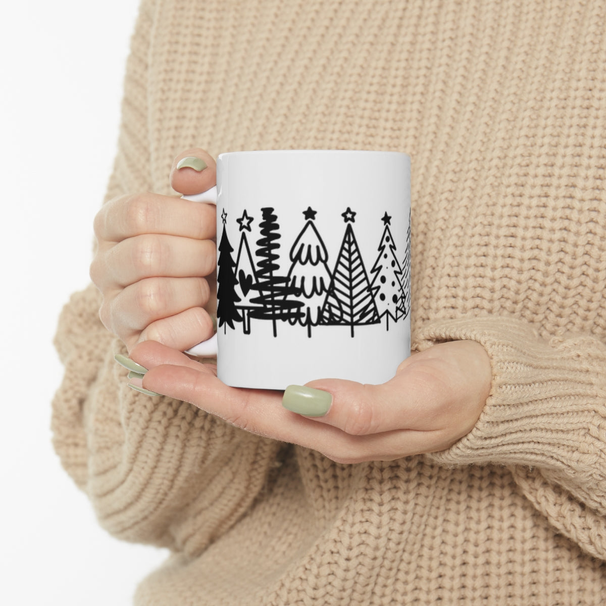 Many Christmas Trees Wrap Around - POD -Ceramic Mug 11oz