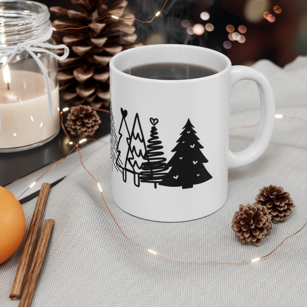 Many Christmas Trees Wrap Around - POD -Ceramic Mug 11oz