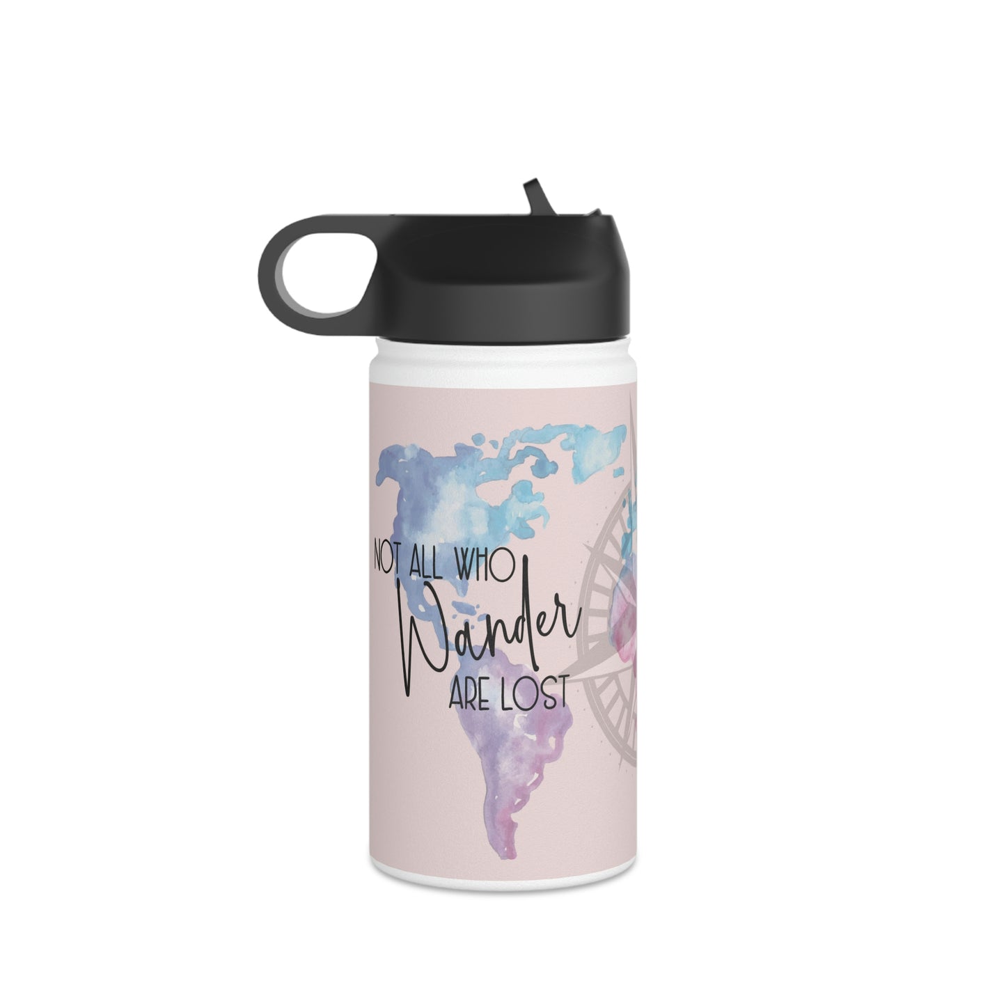 Not All Who Wander Are Lost - POD Stainless Steel Water Bottle, Standard Lid