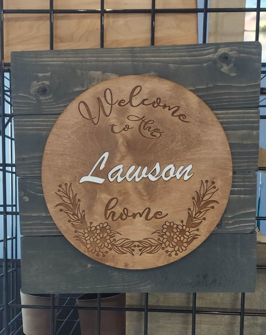 Custom Welcome to Our Home Sign - Your Name Here