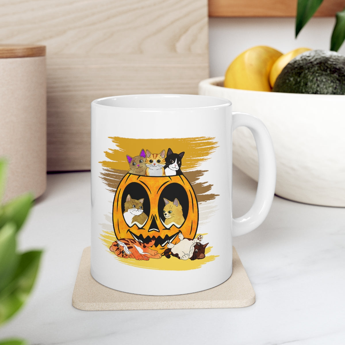 Pumpkin Kitties - POD - Ceramic Mug 11oz