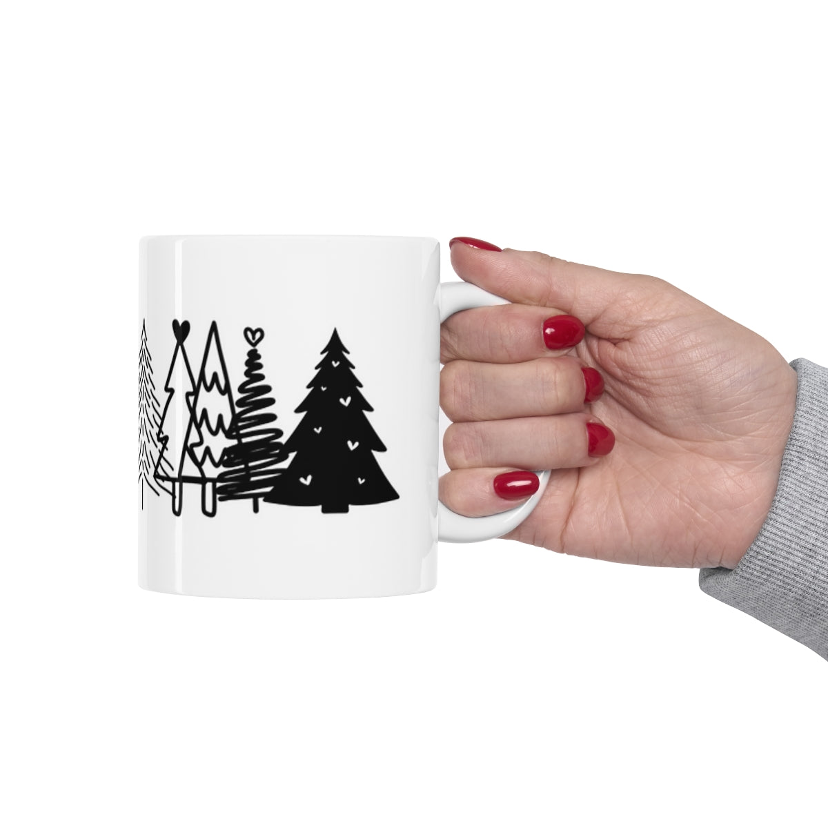 Many Christmas Trees Wrap Around - POD -Ceramic Mug 11oz