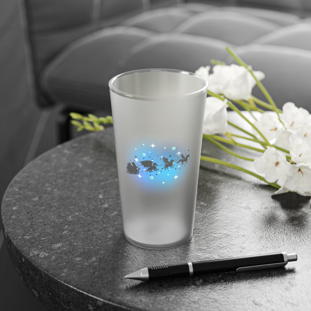 Frosted Pint Glass, POD 16oz