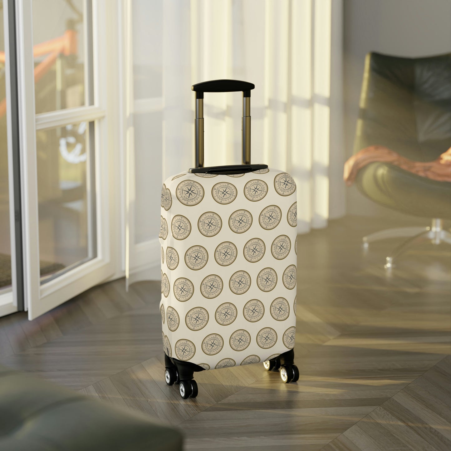 Travel Compass Luggage Cover (21in x14in x19in) POD