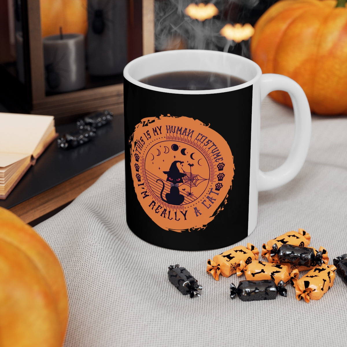 This is My Human Costume, I'm Really a Cat - POD - Ceramic Mug 11oz