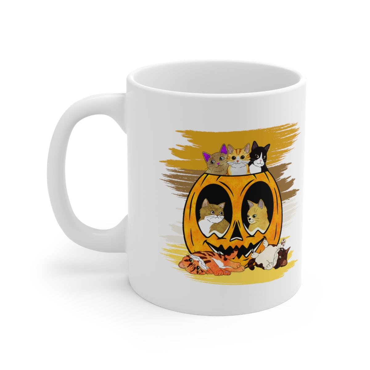 Pumpkin Kitties - POD - Ceramic Mug 11oz