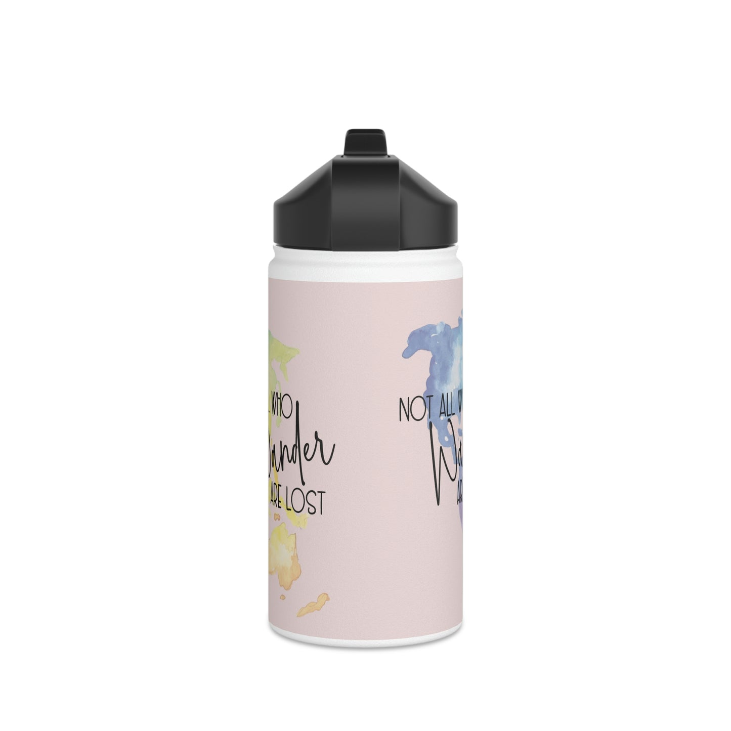 Not All Who Wander Are Lost - POD Stainless Steel Water Bottle, Standard Lid