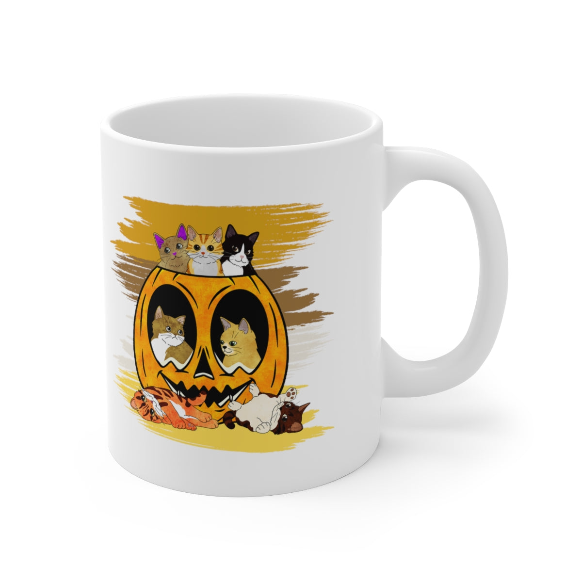 Pumpkin Kitties - POD - Ceramic Mug 11oz