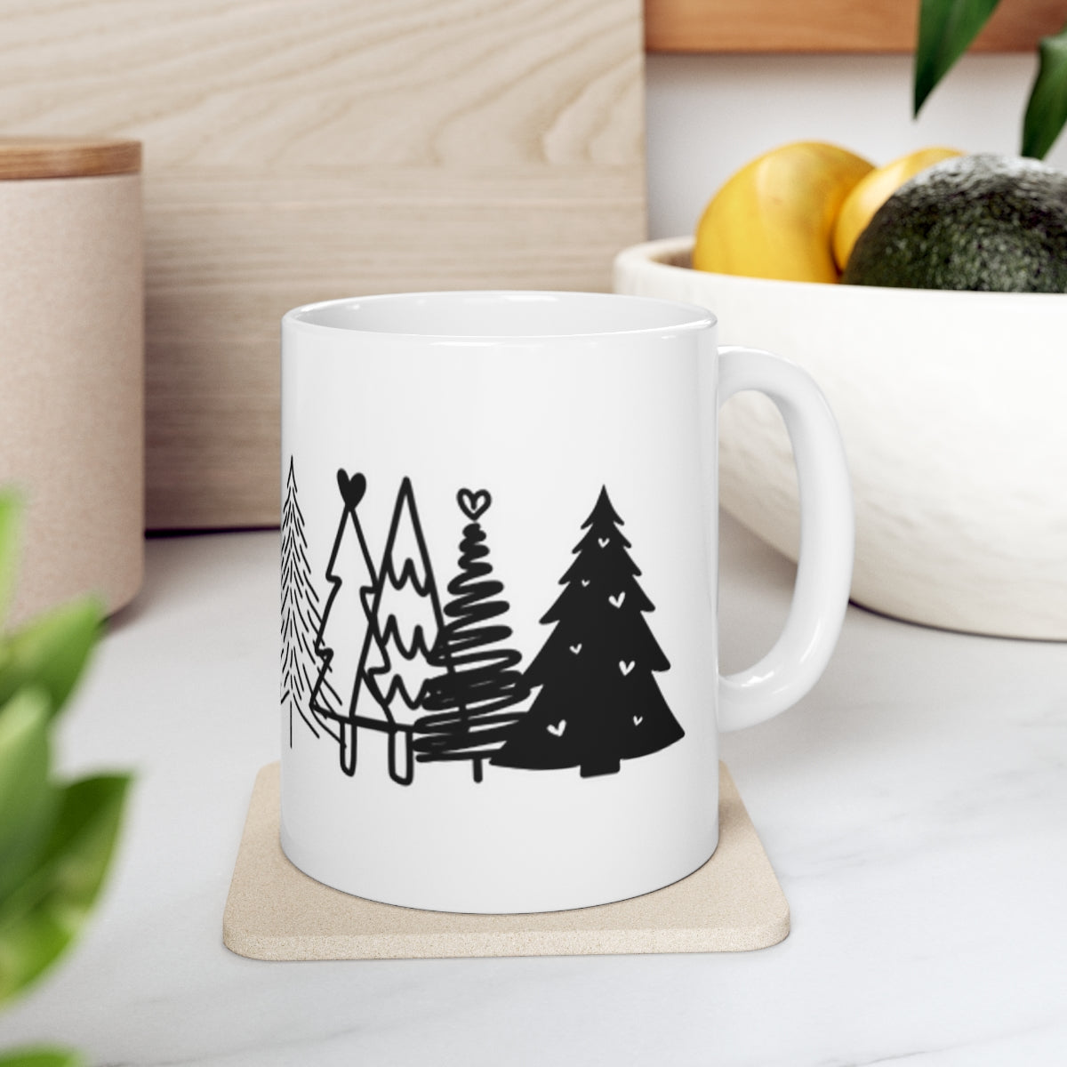 Many Christmas Trees Wrap Around - POD -Ceramic Mug 11oz
