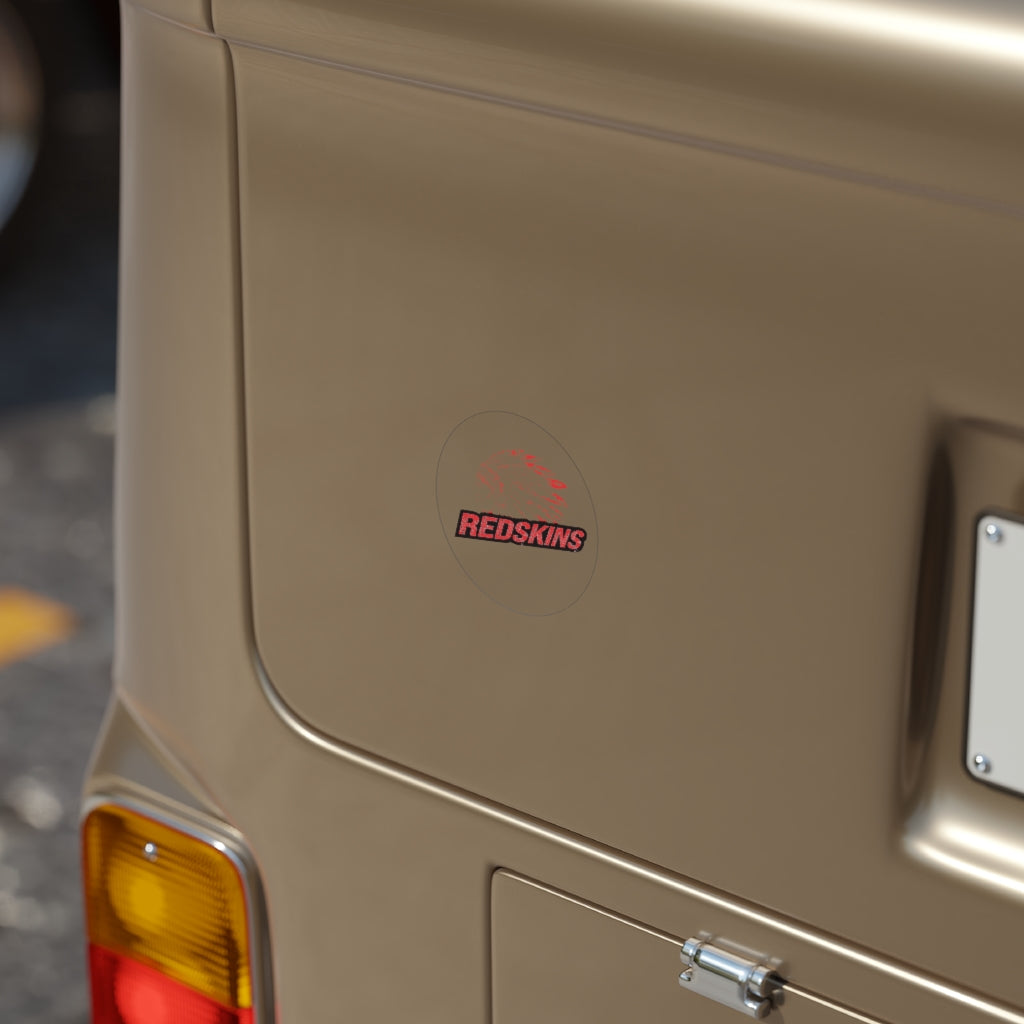 Vintage Style Loudon Redskins - POD - Transparent Outdoor Stickers, Round, 1pcs