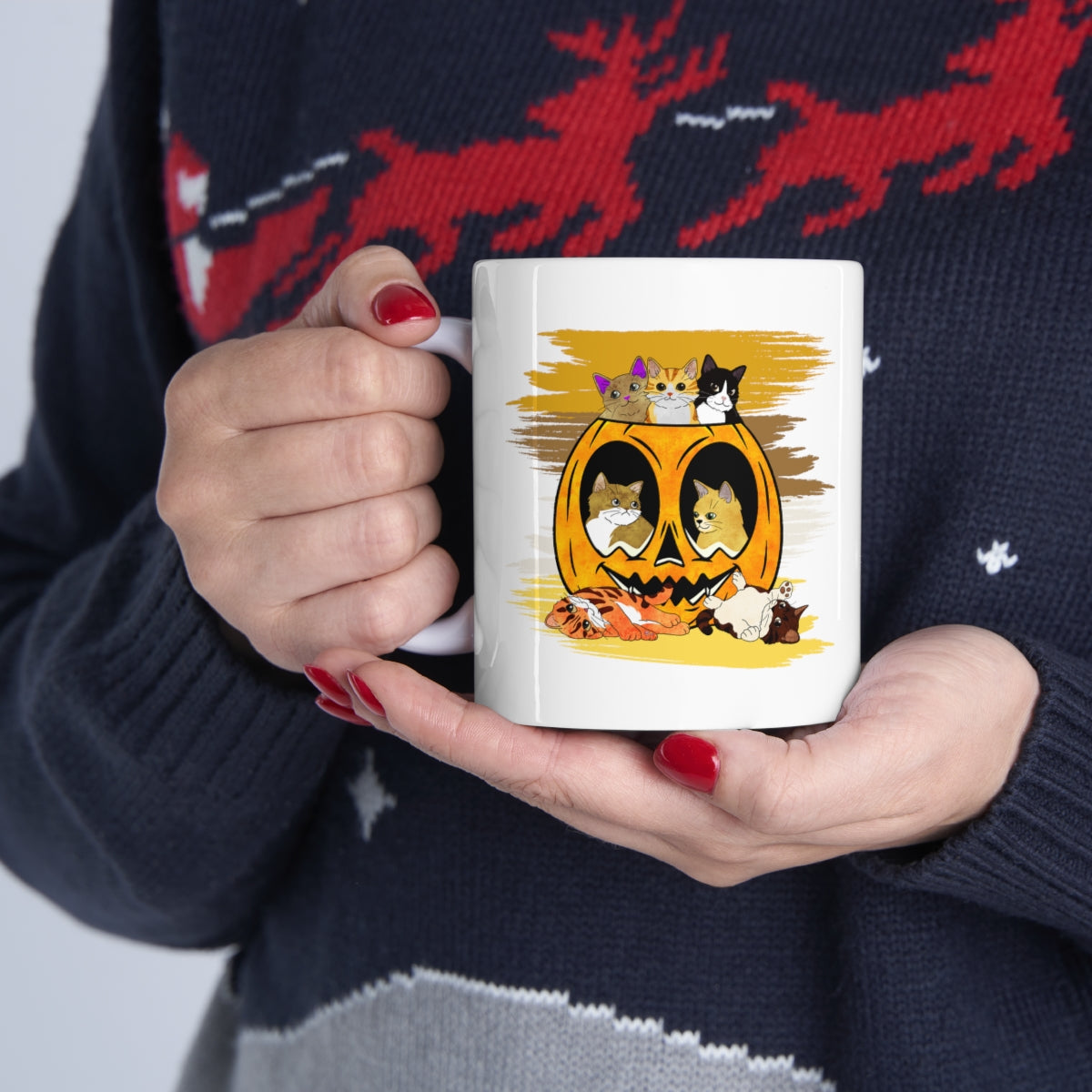 Pumpkin Kitties - POD - Ceramic Mug 11oz