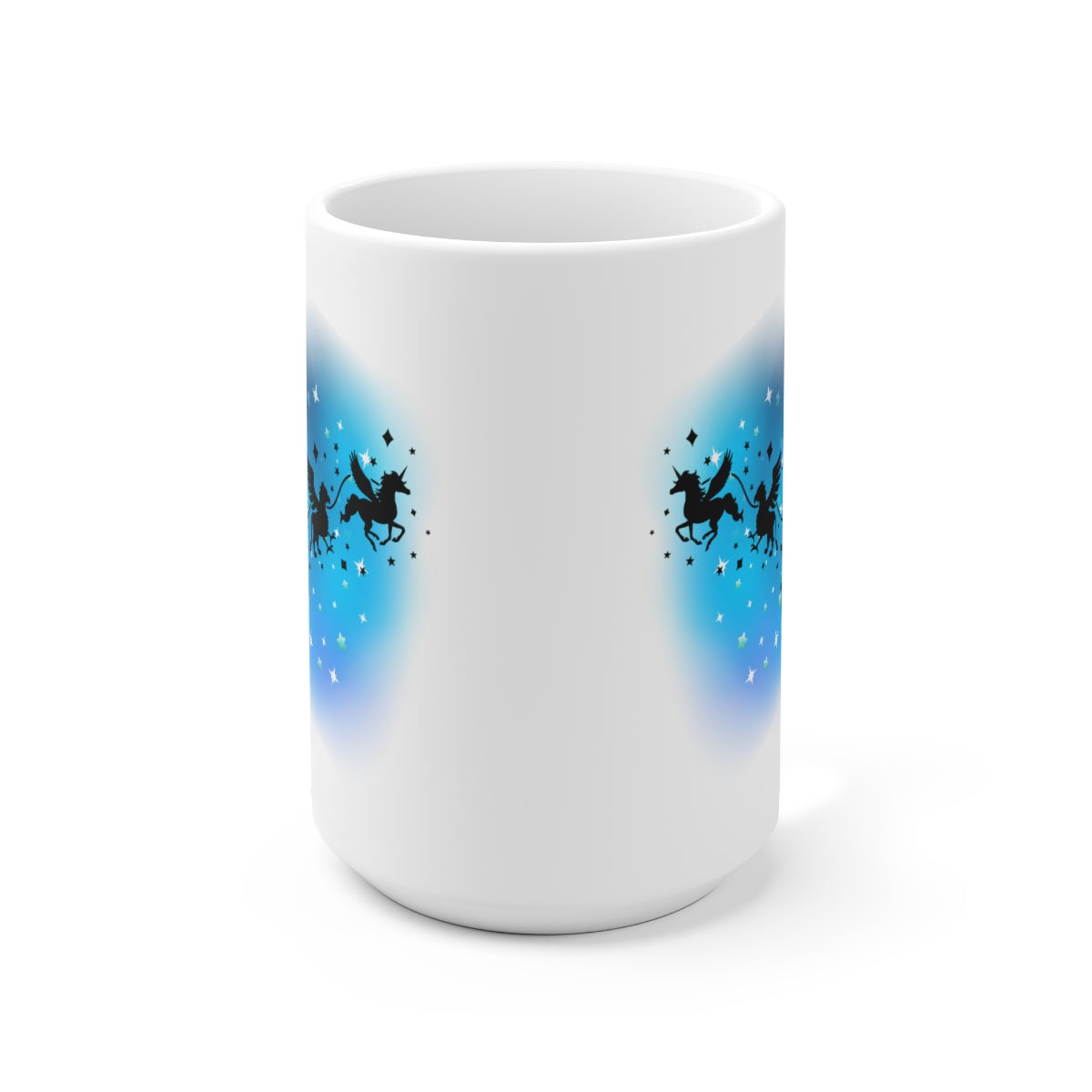 Mystical Flying Creatures with Santa - POD - Ceramic Mug 15oz - Mugshot Monday - 10.17.2022