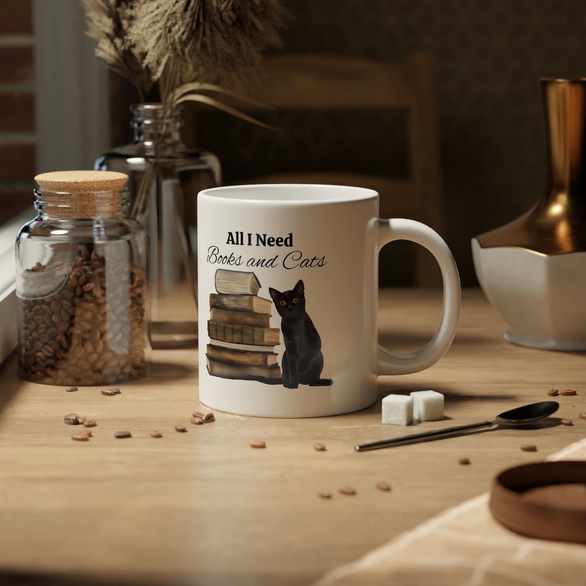 All I Need Books and Cats - POD - Jumbo Mug, 20oz - Mugshot Monday 10.24.2022