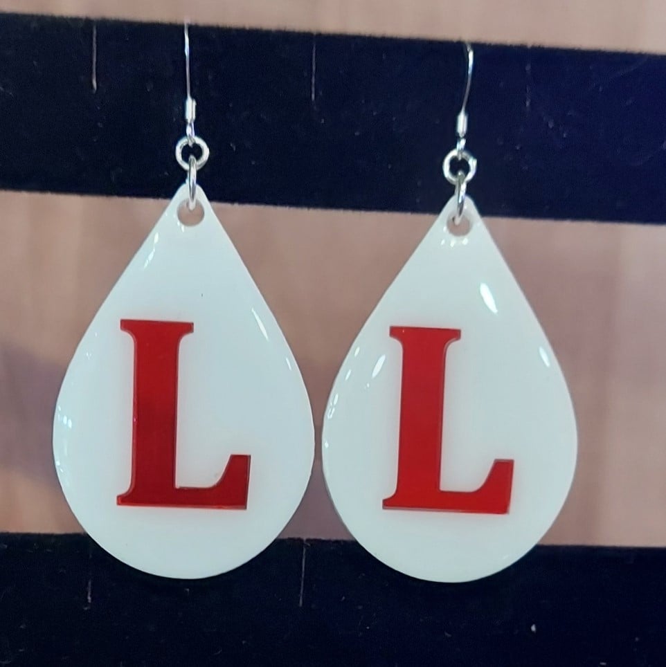 School Spirit Letter Earrings