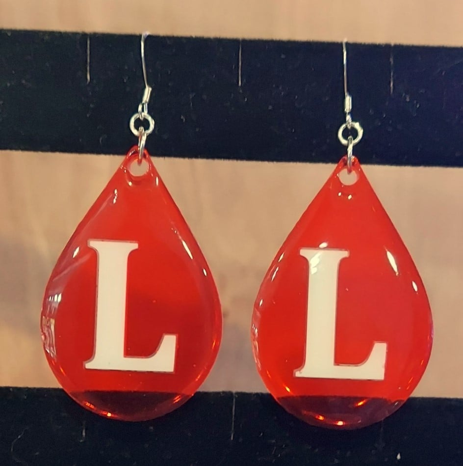 School Spirit Letter Earrings