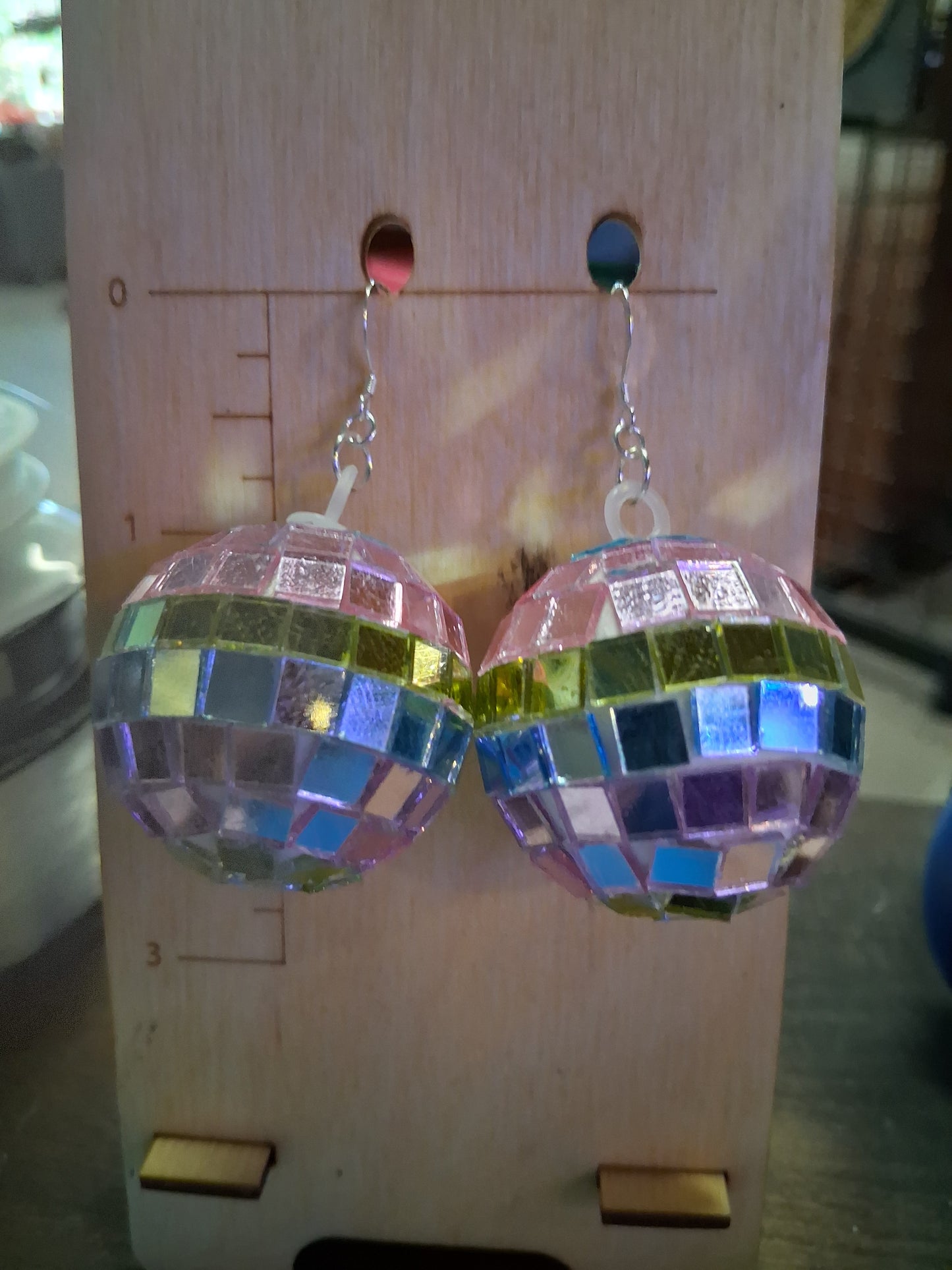Pastel Disco Ball Earrings