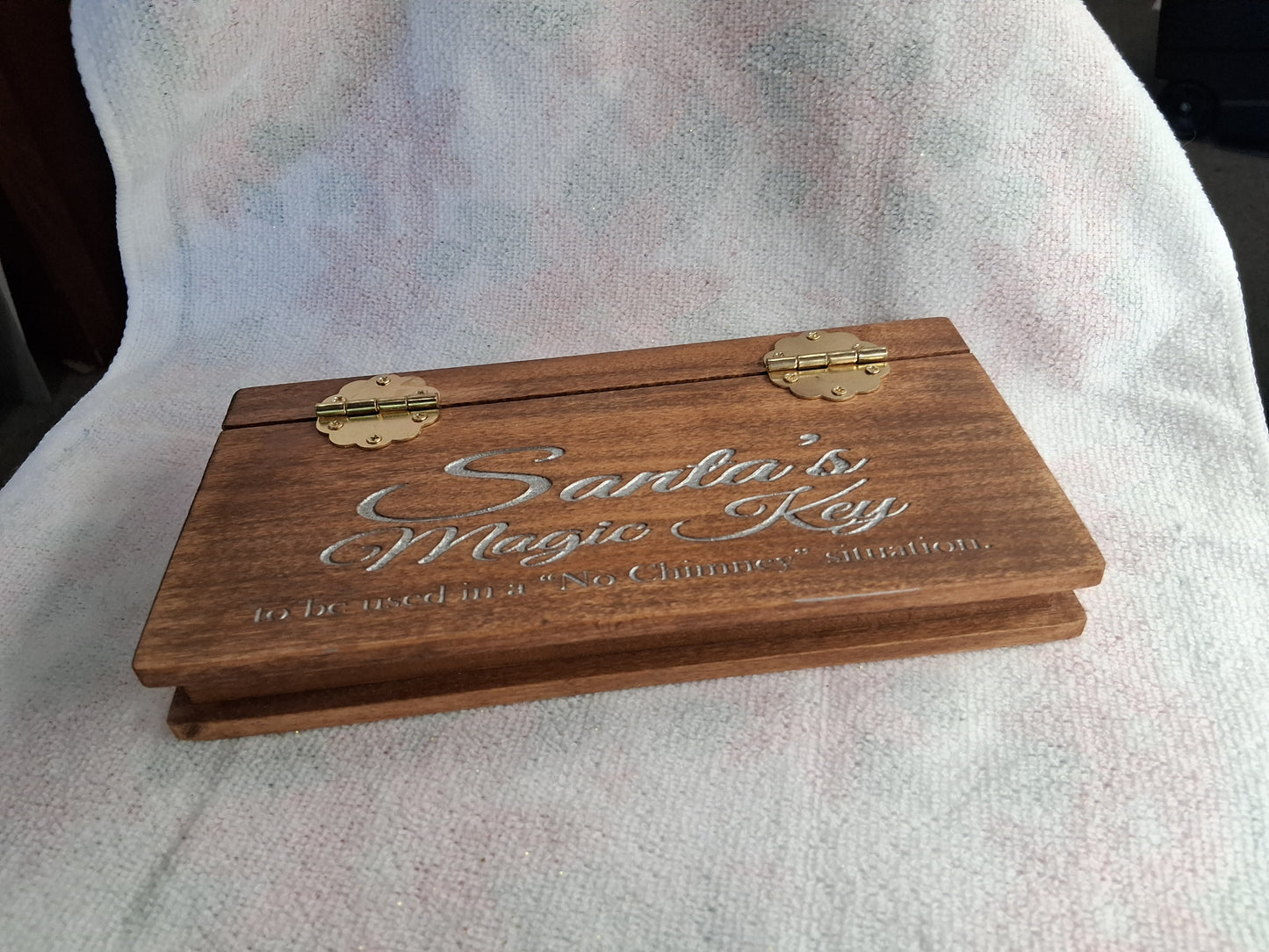 Santa Key with box - for homes without a chimney- can be customized with your family name