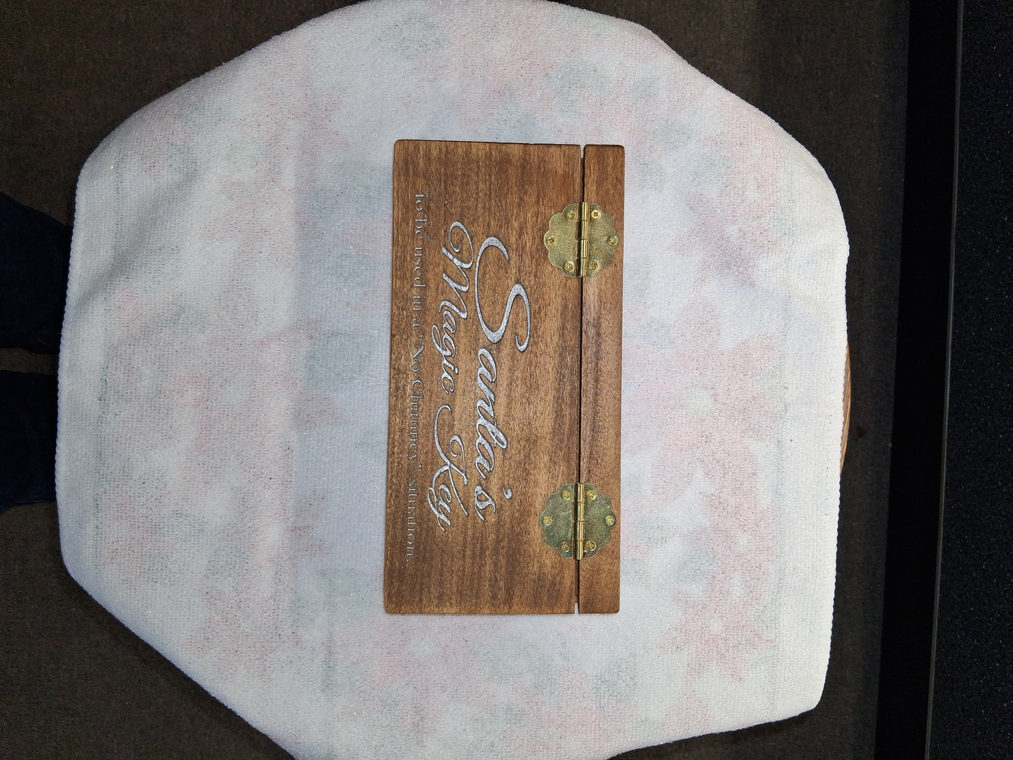 Santa Key with box - for homes without a chimney- can be customized with your family name