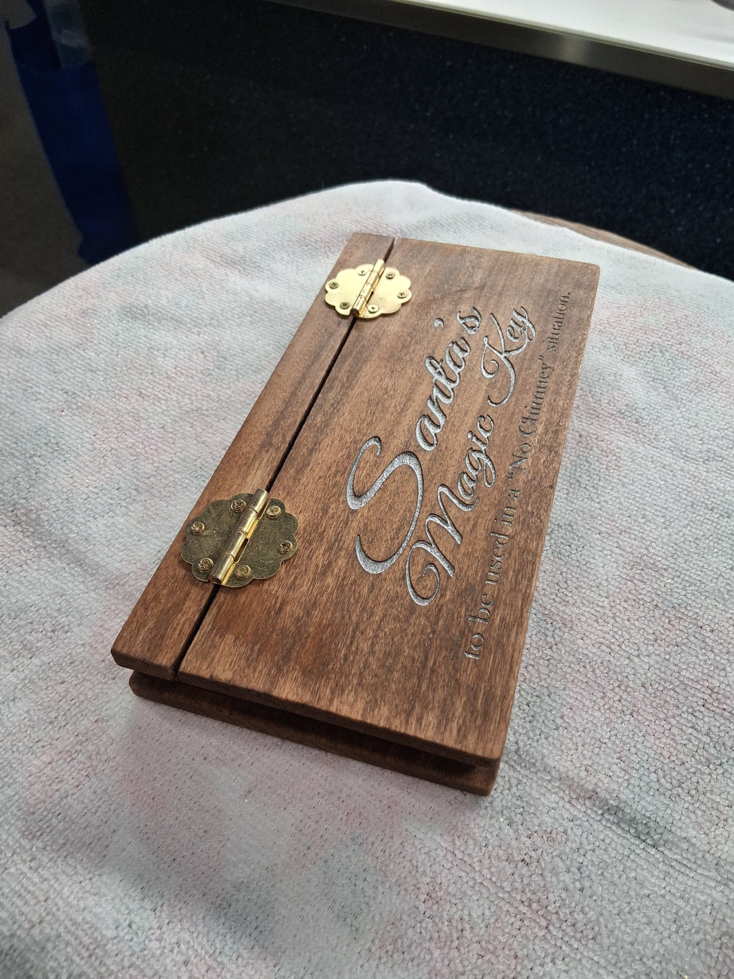 Santa Key with box - for homes without a chimney- can be customized with your family name
