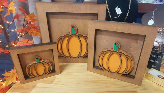 Three Piece Pumpkin Wall Art