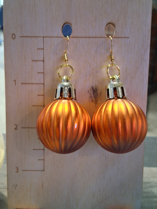 Orange Ornament Earrings