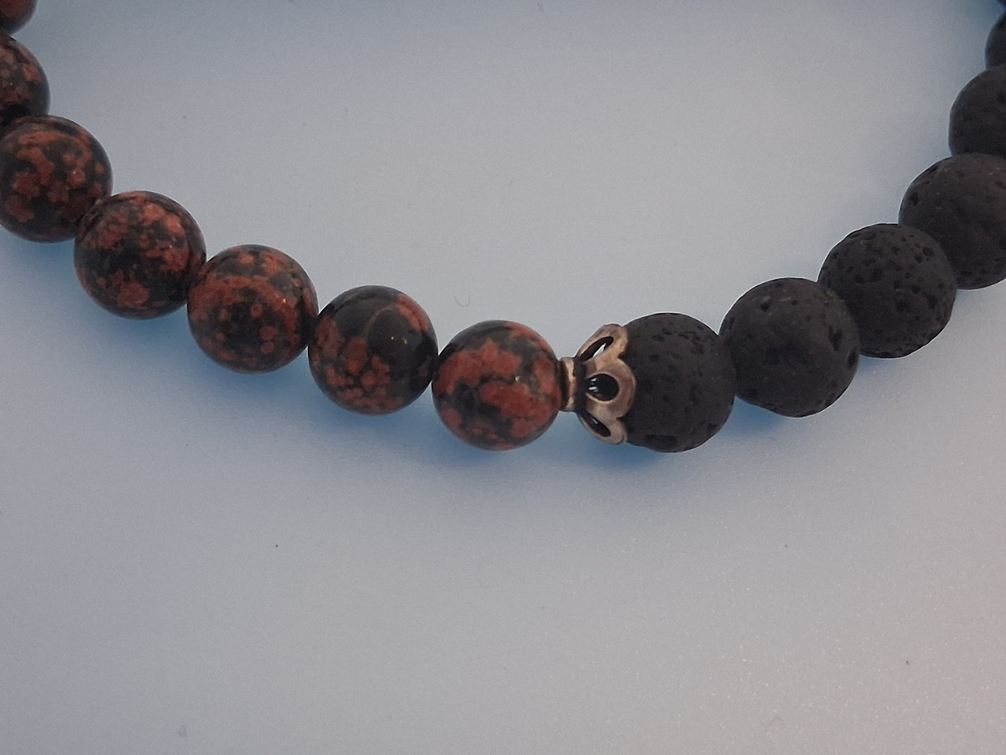 Red Snowflake Jasper Aromatherapy Bracelet