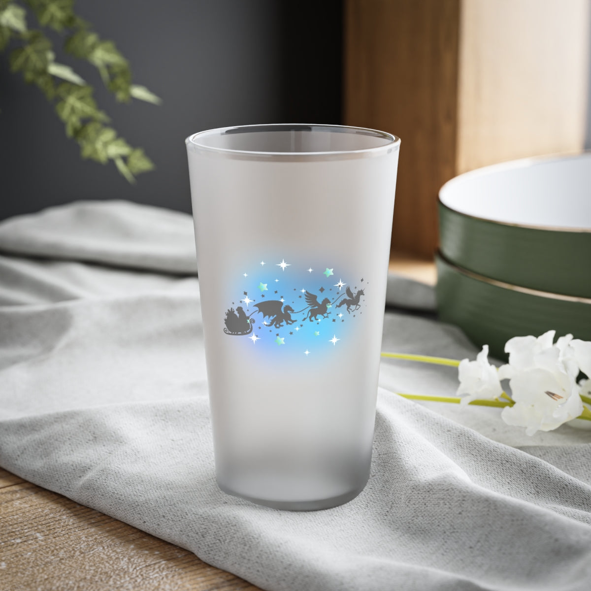 Frosted Pint Glass, POD  16oz