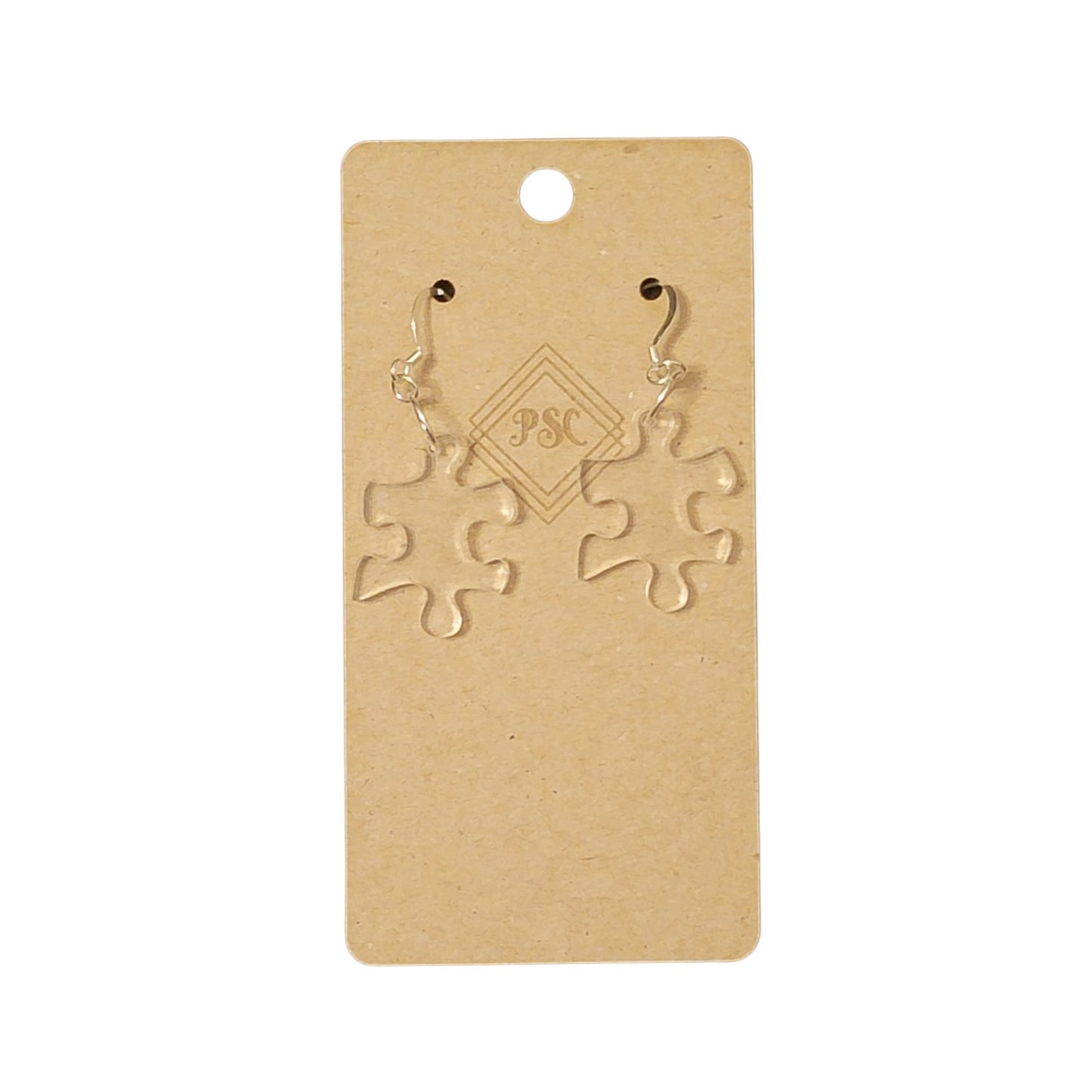 Clear Acrylic Puzzle Earrings