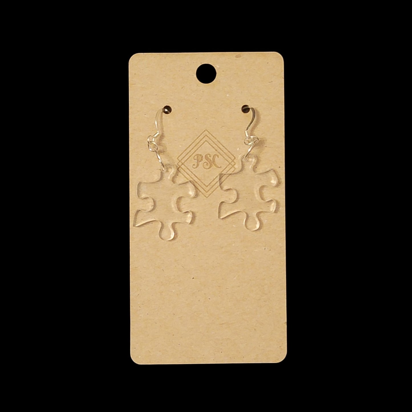 Clear Acrylic Puzzle Earrings